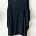 New Avenue 26 28 Plus Size Womens Black Embroidered Kaftan Madeira Top Tunic Photo 5