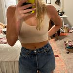 Levi’s High Waisted Cut Off Dark Denim Jean Shorts Photo 0