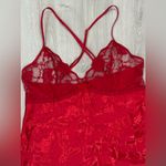Intimate Attitudes Women’s Vintage Red Lace Slip Dress Adjustable Straps Size 1X Photo 4