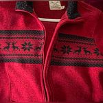 Faded Glory Vintage  Women's Red and black Sweater/Jacket Zipper XL Photo 1