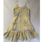 Rachel Zoe Women’s  Yellow & Grey Cotton Embroidered Summer Dress Sz S Photo 0