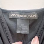 Vivienne Tam  Simple Elegant Black Maxi Dress Sleeveless Photo 2