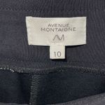 Avenue Montaigne Womens Plaid Textured High Rise Cropped Pants Brown Black Sz 10 Photo 5