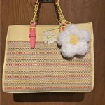 Betsey Johnson  Bag XOBECA-U Straw Tote - Yellow Floral Daisy 118.0 NWT Photo 9