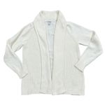 L.L.Bean Womens Shawl Collar Cardigan Sweater Cream Cotton Size M Petite Photo 0