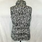 Charter Club zebra animal print quilted puffer vest size medium Photo 4