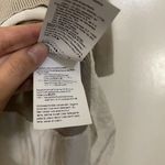 Hugo Boss  Tan knit silk hem round neck sweater top size Medium Photo 4