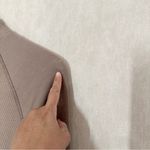 Joah Brown  Women’s Stitch Mock Neck Longsleeve Top Ribbed Thumbholes Brown M/L Photo 14