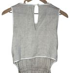 Little Lies Exceptionally Breezy Beige Linen Cutout Maxi Dress With Pockets New White Size L Photo 7