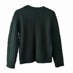 Ralph Lauren VTG Lauren Womens M Lambswool Cable Knit Crest Sweater Green Preppy Photo 3