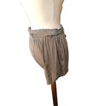 Charlotte Russe taupe olive paper bag waist shorts with belt sash Photo 4