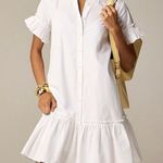J.Crew amelia mini collared shirtdress white cotton poplin by923 women x-small Photo 0