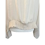 K Jordan 3X Womens Blouse Long Sleeve V Neck Smocked Waist Pullover‎ Top Cream Size undefined Photo 6