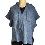 Universal Threads Universal Thread Blue Knit Hooded Poncho Sweater NWT Boho Fall Cozy Photo 0