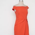 Lauren Ralph Lauren Coral Twist Detail Cocktail Dress Size 2 Orange Photo 7
