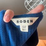 Boden Seersucker Jersey Tea Dress Cobalt Blue Cap Sleeve Knee Length Dress 8R Size 8 Photo 4