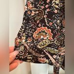 J. Jill Brown Chic Paisley Floral Bohemian Button Down Shirt Blouse Size Large L Photo 7