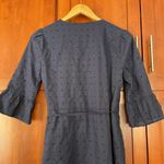 Gap Wrap Dress Eyelet Ruffle Navy Blue Size XS Photo 8