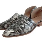 Catherine Malandrino  Snakeskin D'Orsay Sandal Shoes Sz 6.5 Pointed Toe Flats Photo 3