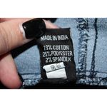 NWT Womens THRILL Jeans Denim Corset Blue Denim Silver Hardware Crop Top Size M Size M Photo 5