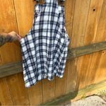 Cindy Plaid Shift Dress size small fall autumn blue overalls size‎ small Photo 7