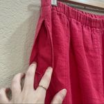 GERTIES Linen Long Pencil Midi Skirt Summer Pink Front Slit Sz M Coastal Retro Size M Photo 1