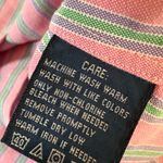 Ralph Lauren  Pink Green Multi Color Striped Button Down Top Size 2 Preppy Photo 7