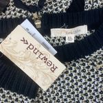 Rewind  Long Sleeve Rear Zip Up Knit Woven Metallic Sweater NEW XL Photo 3