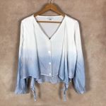 Ultra Pink Dip-Dye Wrap Front Long Sleeve Top NEW 1X Photo 5