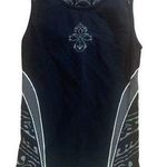 Athleta black tribal print muscle tank woman’s XS rash guard Photo 0