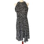 Who What Wear Midi Chic Zebra Print Halter Dress Photo 6