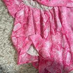 Due south small layered boutique western pink white rep snakeskin print romper Photo 1