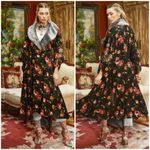 NWT New Aratta Charlene Kimono Dress M Black Floral Sequin MSRP $222 Size M Photo 2