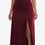 After Six Dessy 1551 - Off-the-Shoulder Flounce Sleeve Velvet Gown size 0 Photo 0
