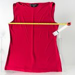 Norma Kamali NWOT  Tiger Red Drop Shoulder Top Sleeveless Jersey Knit Puckered XL Photo 6