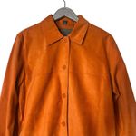 st. john's bay Orange Genuine Leather Vintage Jacket Photo 2