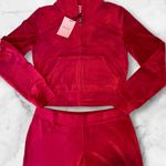 Juicy Couture 🔥 OG Bling Velour Iconic Tracksuit Hoodie & Pants Flash Red LARGE Photo 9