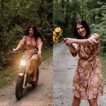 Roxy NWT  Privy Places Kimono Wrap Dress‎ Brown S Photo 14