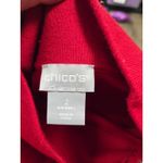 Chico's  Cashmere Blend Red Mock Neck Dressy Sweater Pulllover Size 2 Large 12/14 Photo 3