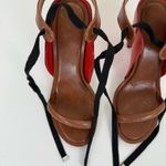 Maison Martin MARGIELA Red/Brown Lace Up Leather Heel Size 7.5 Photo 6