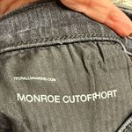 7 For All Mankind Charcoal Distressed Denim Shorts Photo 9