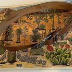 None Vintage 90s Saffron Made in Italy Brown Genuine Leather Stone Buckle Belt M Photo 7