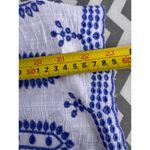 Multiples  White & Blue Embroidered Peasant Blouse – Size Small Photo 4