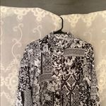 Allison Daley  Black and White Floral Blouse Photo 1