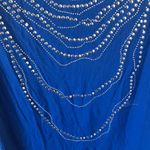 August Silk  Blue Embellished Women's Top large Photo 1