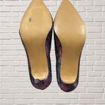 Betsey Johnson  Metallic Shiny Snakeskin Ankle Boots 9.5 Pointed Toe Glam Photo 4