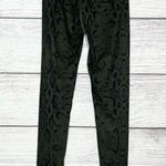SO  Green & Black Python Snake Print Leggings Size XS Photo 4