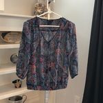 Lucky Brand Sz XS Darling Peasant Style Sheer Top Blouse Photo 2