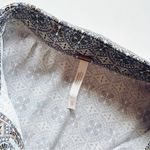 Free People  Silky Rillo Print Mini Shirtdress Navy Combo Photo 9