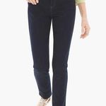 Chico's Chico’s So Slimming Girlfriend Slim Leg Dark Wash Mid High Waist Jeans 3 16R Photo 0